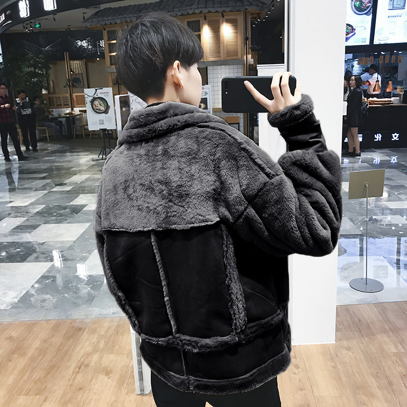 ムートンコート 3色 ボア ジャケット 韓国 ユニセックス ムートンコート 3色 ボア ジャケット メンズ ユニセックス