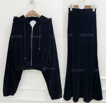 画像をギャラリービューアに読み込む, セットアップ ツーピース コーデュロイ パーカー レディース マーメイド ロング スカート