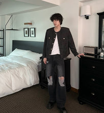 画像をギャラリービューアに読み込む, カーディガン ジャケット メンズ 韓国 きれいめ ライトアウター ジャケット