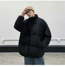画像をギャラリービューアに読み込む, アウター ダウンジャケット コットンパッド入り 無地 ルーズ