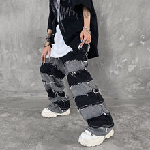 画像をギャラリービューアに読み込む, メンズ デニムパンツ クラッシュデニム ワイド ダメージ加工