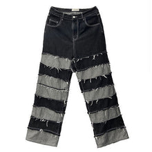 画像をギャラリービューアに読み込む, メンズ デニムパンツ クラッシュデニム ワイド ダメージ加工