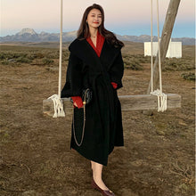 画像をギャラリービューアに読み込む, ウール コート フーディー  ロングコート  レデイース 2色