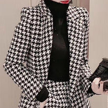 画像をギャラリービューアに読み込む, 千鳥格子柄ジャケット ショートパンツ エレガント  2点セット
