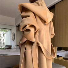 画像をギャラリービューアに読み込む, ウール コート フーディー  ロングコート  レデイース 2色
