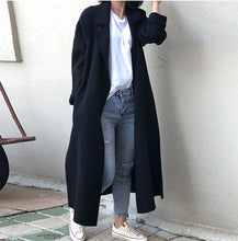 画像をギャラリービューアに読み込む, ハンドメイド サイドスリットロング コート レデイース  3色