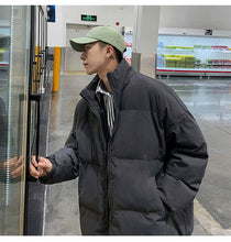 画像をギャラリービューアに読み込む, アウター ダウンジャケット コットンパッド入り 無地 ルーズ