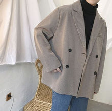 画像をギャラリービューアに読み込む, メンズ テーラードジャケット 千鳥格子柄 オーバーサイズ