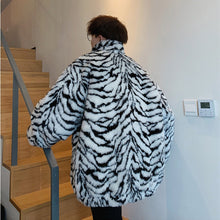 画像をギャラリービューアに読み込む, ゼブラパターン ボアブルゾン ボア ジャケット 秋冬アウター