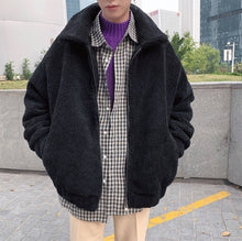 画像をギャラリービューアに読み込む, 韓国ファッション メンズ ボアジャケット ミディアム丈 長袖