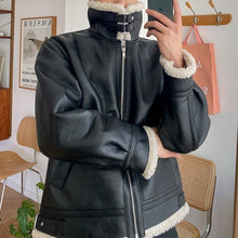 画像をギャラリービューアに読み込む, ジャケット レザージャケット スタジャン ボア PU