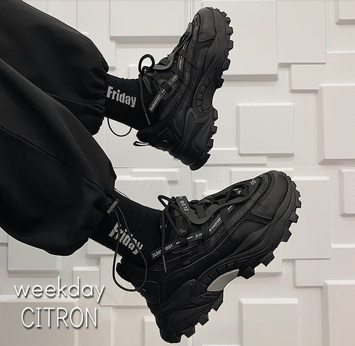 メンズ ダッドシューズ  カジュアル スニーカー  4色 韓国