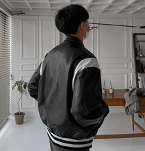 画像をギャラリービューアに読み込む, エコレザー ジャケット 韓国 カジュアル スポーティ レザージャケット