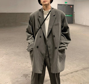 セットアップ スーツ ストライプ ジャケット × パンツ メンズ セットアップ 秋冬