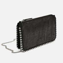 画像をギャラリービューアに読み込む, ZARA スタッズ付き ブラッククロスボディバッグ レディース ファッション 8085204