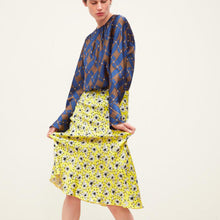 画像をギャラリービューアに読み込む, ZARA ザラ フラワープリント フラワー柄 スカート ロングスカート イエロー 3198045