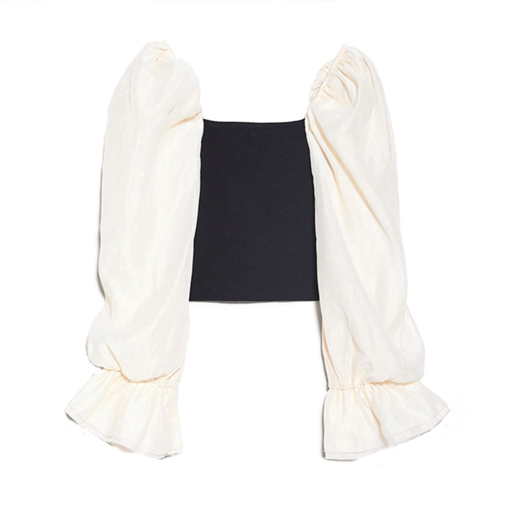 ZARA ザラ コントラスト スリーブ トップス レディース 2020SS  2142004