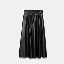 画像をギャラリービューアに読み込む, ZARA ベルト付きレザーテイストスカート ブラック　秋冬向け　2969249