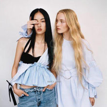 画像をギャラリービューアに読み込む, ZARA ザラ コントラストストライプトップス ブルー 青 夏秋向け 可愛い 新品