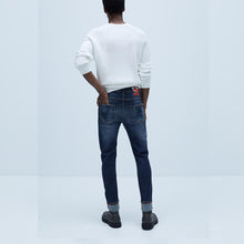 画像をギャラリービューアに読み込む, ZARA ザラ ドリッピング付きスキニーデニムパンツ メンズ　ファッション カジュアル 0855400