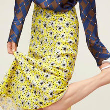 画像をギャラリービューアに読み込む, ZARA ザラ フラワープリント フラワー柄 スカート ロングスカート イエロー 3198045