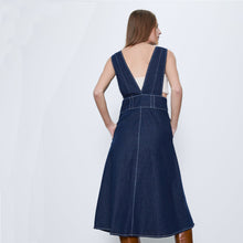 画像をギャラリービューアに読み込む, ZARA ザラ ボタンアップ仕様デニムジャンパースカート青 5899066