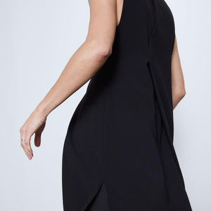 ZARA ザラ ボタン留めロング丈ベスト夏秋新品　レディース　エレガント ブラック 2418878