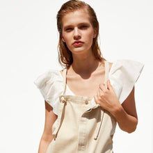 画像をギャラリービューアに読み込む, ZARA ポケット付きロングオールインワン ザラ サロペット ジャンプ  スーツ 6045011