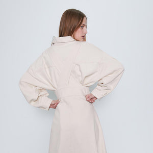 ZARA ザラ ミディ丈デニムジャンパー スカート レディース 春夏秋向け 5899065