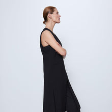 画像をギャラリービューアに読み込む, ZARA ザラ ボタン留めロング丈ベスト夏秋新品　レディース　エレガント ブラック 2418878