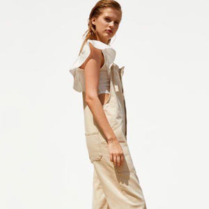 ZARA ポケット付きロングオールインワン ザラ サロペット ジャンプ  スーツ 6045011