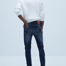 画像をギャラリービューアに読み込む, ZARA ザラ ドリッピング付きスキニーデニムパンツ メンズ　ファッション カジュアル 0855400