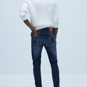ZARA ザラ ドリッピング付きスキニーデニムパンツ メンズ　ファッション カジュアル 0855400