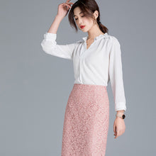 画像をギャラリービューアに読み込む, ZARA ザラ レース フレア ロングスカート ピンク　春秋向け