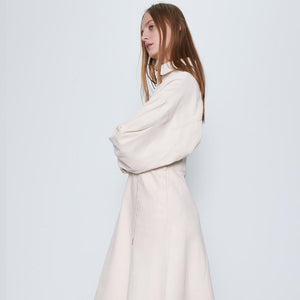 ZARA ザラ ミディ丈デニムジャンパー スカート レディース 春夏秋向け 5899065