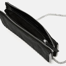 画像をギャラリービューアに読み込む, ZARA スタッズ付き ブラッククロスボディバッグ レディース ファッション 8085204