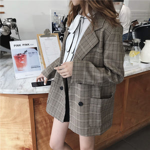 レディース グレンチェック ジャケット コート秋冬新品