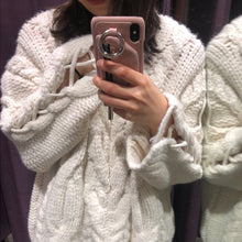画像をギャラリービューアに読み込む, ZARA ザラ ケーブルニットセーター エクリュ レディース 3859128