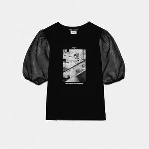 ZARA ザラ 2020 PHOTO SCALA. プリント柄Ｔシャツ 個性的 夏4644401