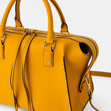画像をギャラリービューアに読み込む, ZARA 2wayボストンバッグ ショルダーバッグ ハンドバッグ イエロー ザラ