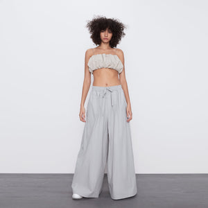 ZARA エクストラロング丈マキシボリュームパンツ グレー  2552329