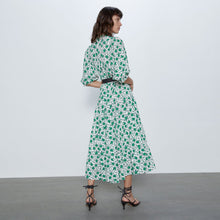 画像をギャラリービューアに読み込む, ZARA フラワー柄ワンピース オフホワイト 4786070