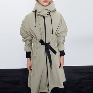 ZARA 撥水加工入りパーカ 詳細 ザラ ダークキャメル 0518064