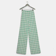 画像をギャラリービューアに読み込む, ZARA ザラ チェック柄ツイードパンツ グリーン ホワイト 夏 2306321