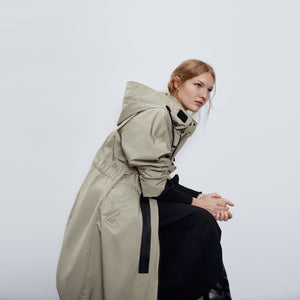 ZARA 撥水加工入りパーカ 詳細 ザラ ダークキャメル 0518064