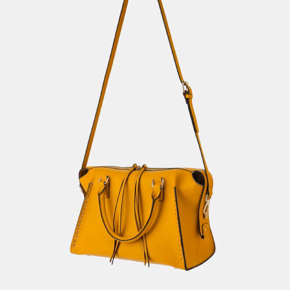 ZARA 2wayボストンバッグ ショルダーバッグ ハンドバッグ イエロー ザラ