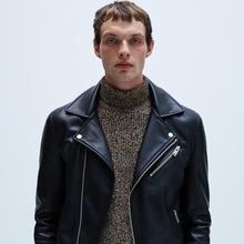 画像をギャラリービューアに読み込む, ZARA ザラ レザーブームライダースジャケット メンズ 格好いい ブラック 1966400