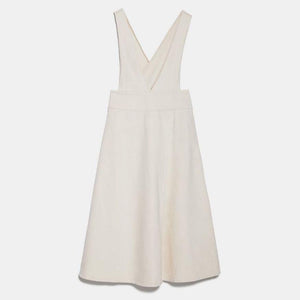 ZARA ザラ ミディ丈ジャンパースカート ホワイト 白 夏秋向け   5899065