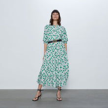 画像をギャラリービューアに読み込む, ZARA フラワー柄ワンピース オフホワイト 4786070