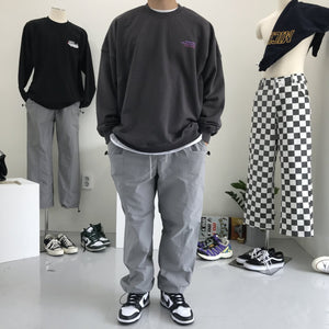 ユニセックス　ストリート系　バーニングトレーナー